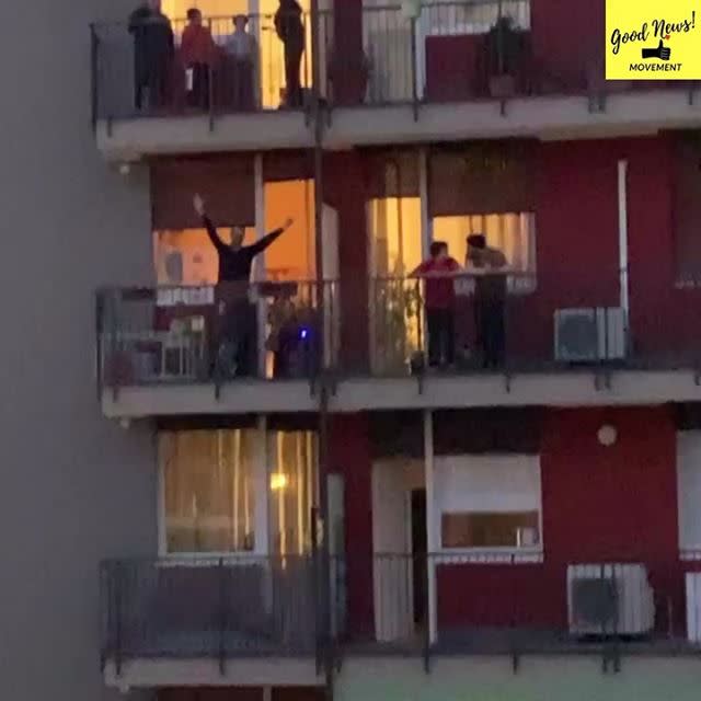 <p>In Italy, where citizens have been on lockdown since the start of last week, impromptu mass sing and dance-alongs have been taking place via balconies.</p><p>The Good News Movement Instagram account shared this video of a Friday night balcony dance party in Milan where locals were attempting to keep spirits up despite being housebound.</p><p><a href="https://www.instagram.com/p/B9sM_PAgE6J/" rel="nofollow noopener" target="_blank" data-ylk="slk:See the original post on Instagram;elm:context_link;itc:0;sec:content-canvas" class="link ">See the original post on Instagram</a></p>