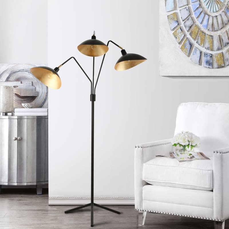 Safavieh Lighting 70-inch Iris Black/ Gold Floor Lamp