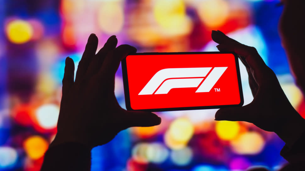  Formula 1 logo on smartphone 