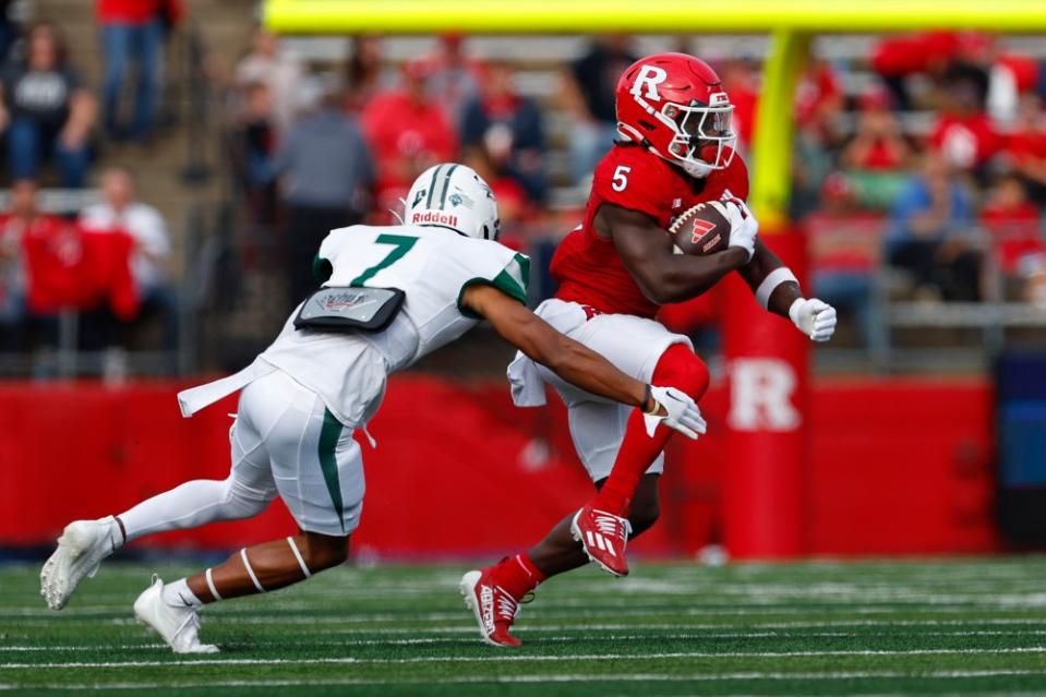 Rutgers football running back Kyle Monangai.