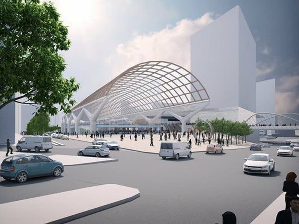 A 2020 artist’s impression of how the Piccadilly overground station might look (HS2)