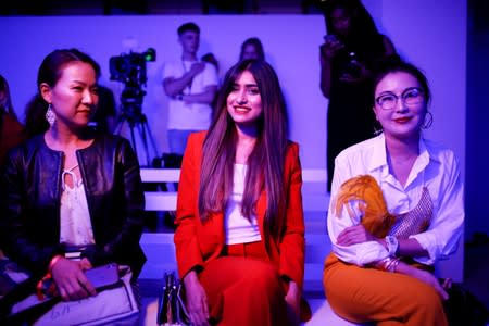 Accountant Shaista Hamdulay attends the Alexa Chung public catwalk show during London Fashion Week in London