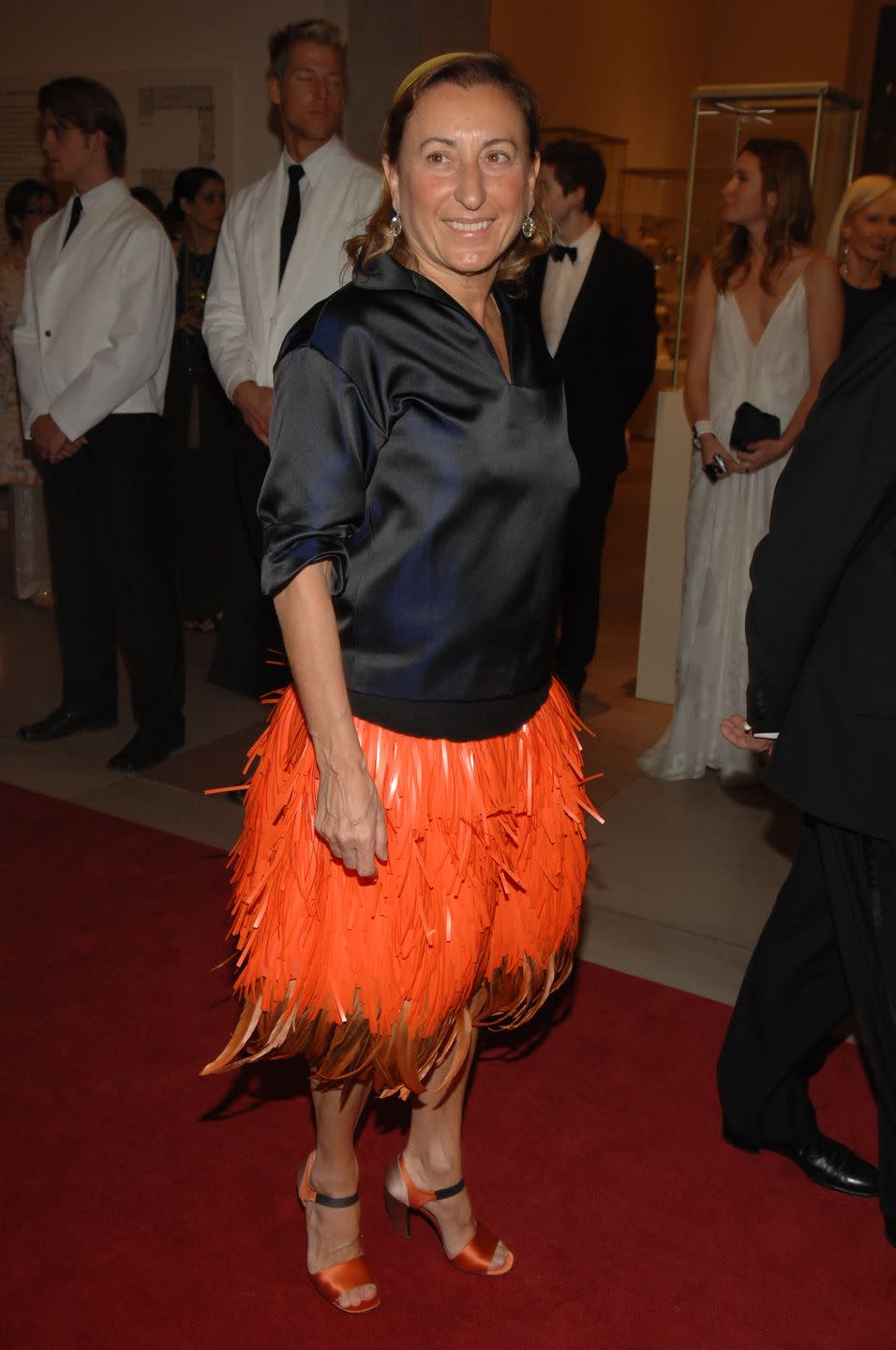 designer miuccia prada attends the metropolitan museum of arts annual costume institute gala in new york city prada wears her own design wwdcondenastnyt syndicate photo by steve eichnerwwdpenske media via getty images