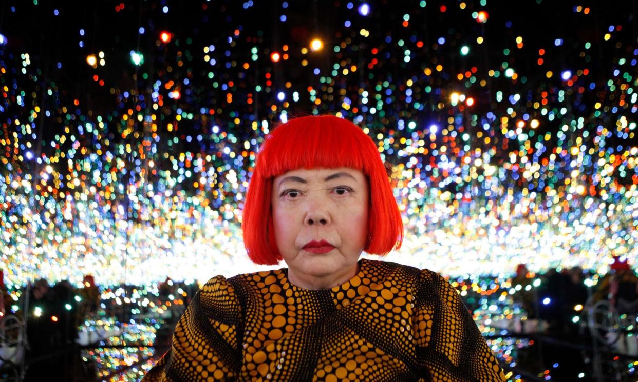 <span>Yayoi Kusama in her infinity mirror room The Souls of Millions of Light Years Away at the David Zwirner gallery in New York in 2013. Australia’s NGV will open an exhibition of the artist’s work in December.</span><span>Photograph: Mike Segar/Reuters</span>