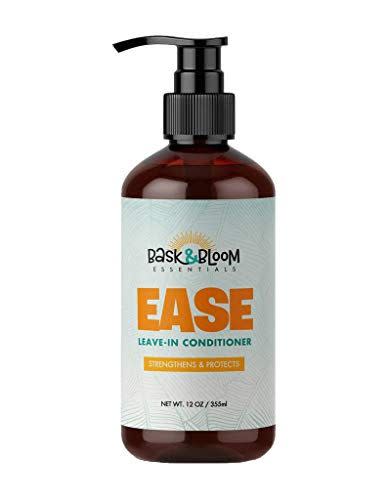 Bask & Bloom Essentials Ease Leave-in Conditioner| Strengthens| Protects| Adds Shine |12 oz