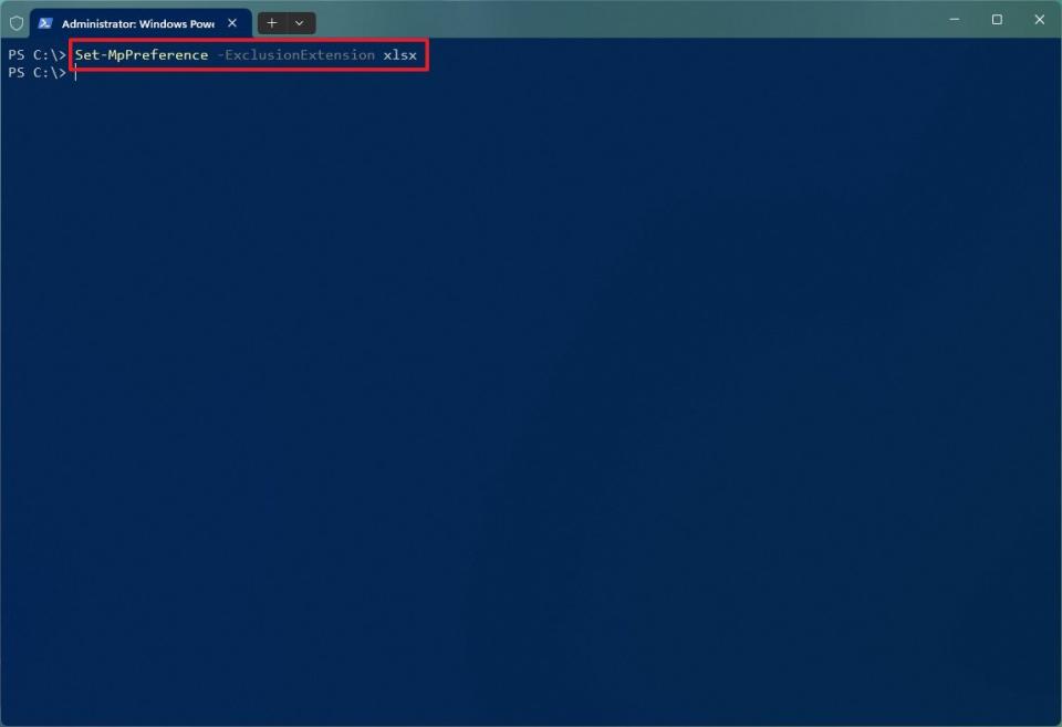 Set-MpPreference ExclusionExtension