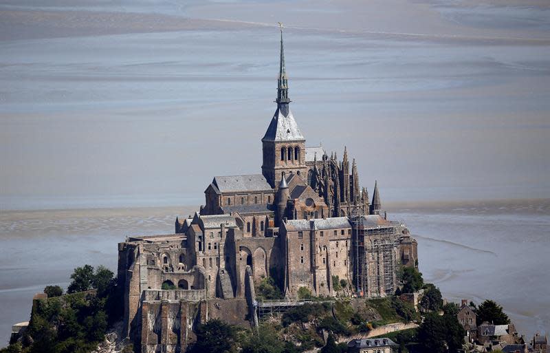 A man threatened security at Mont-Saint-Michel in France