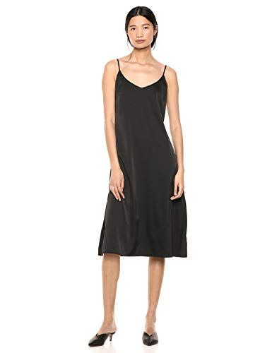 27) Women's Ana Silky V-Neck Midi Slip Dress