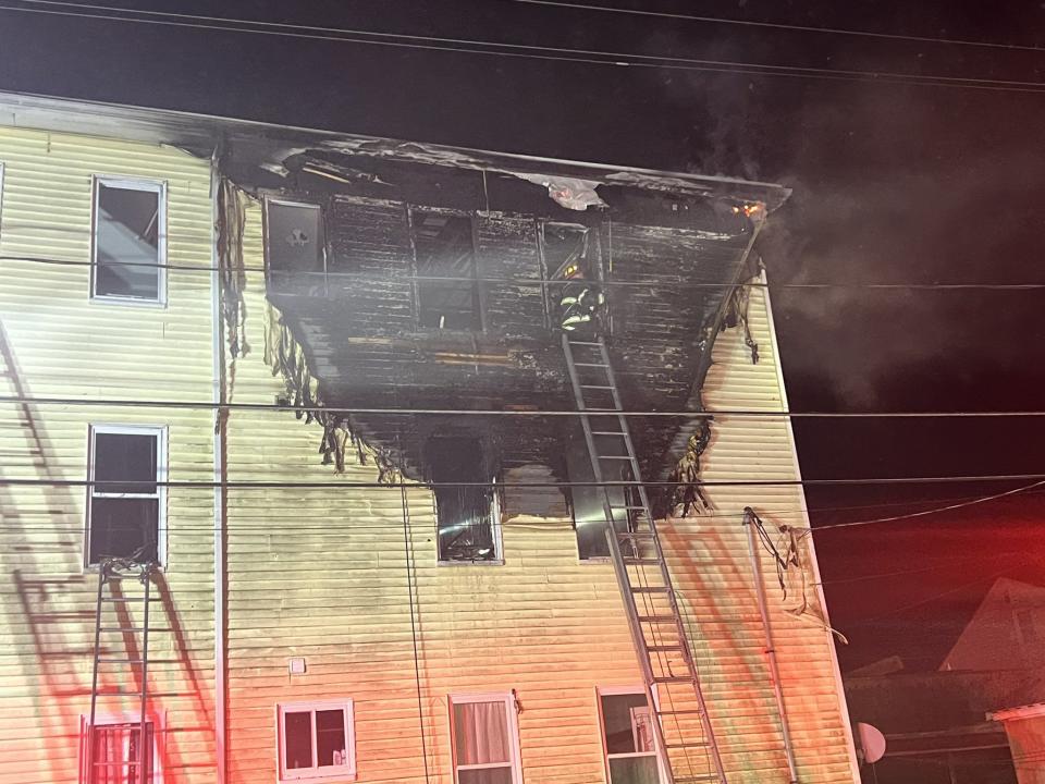 Multiple people recused in overnight house fire in Brockton, 7 taken to the hospital
