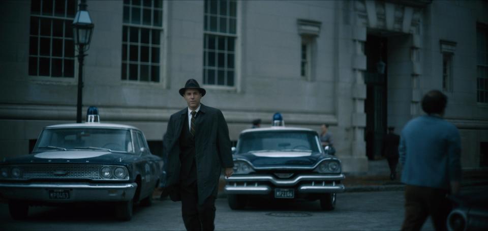 Detective Conley (Alessandro Nivola) is a helpful man on the inside of the Boston Police Department in "Boston Strangler."