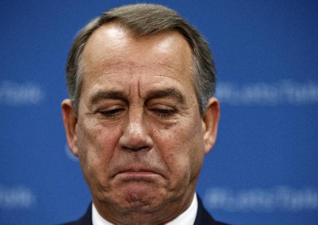 House Speaker John Boehner at a news conference during the partial government shutdown last year. (J. Scott Applewhite/AP)