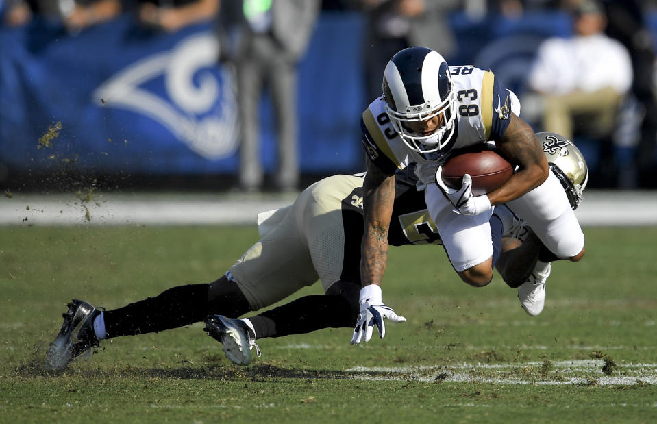 Los Angeles Rams wide receiver Josh Reynolds took over Cooper Kupp’s role in the offense. (AP)