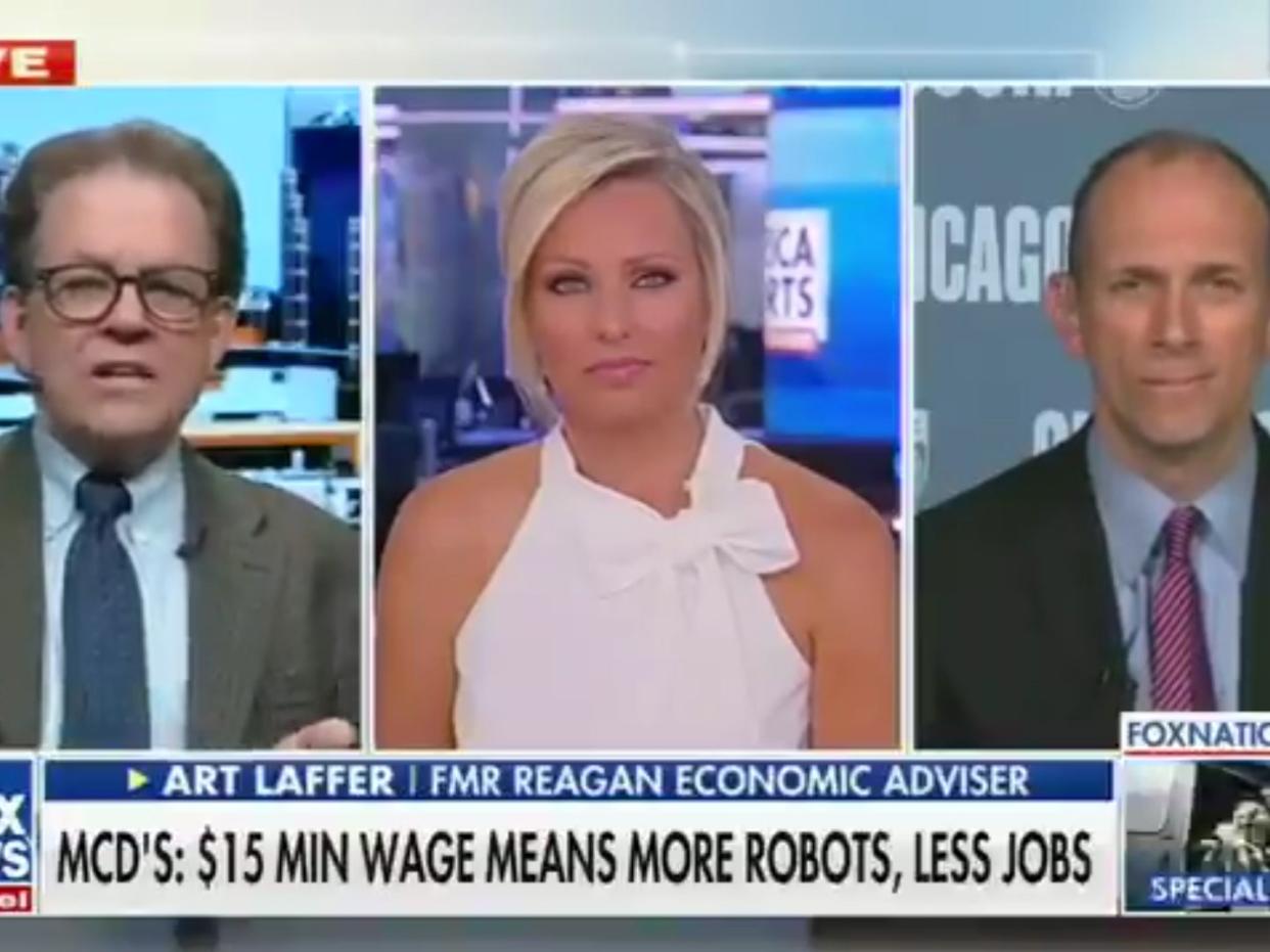Economist Art Laffer says minimum wage employees ‘aren’t worth $15’ (FoxNews/@LisPower1/Twitter)
