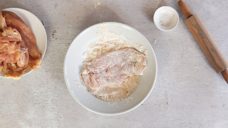 cutlets dipped in flour