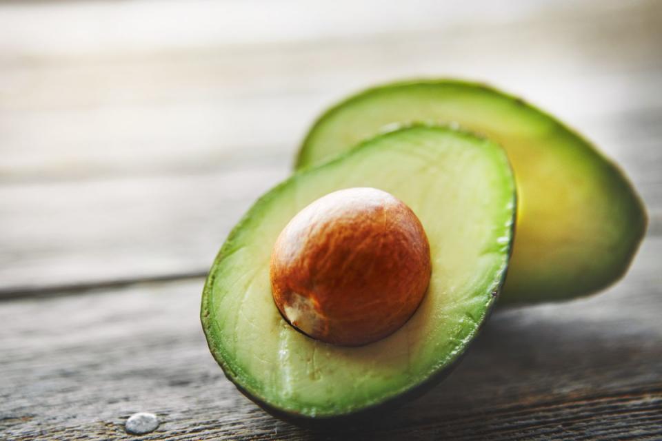 <p>These smooth, buttery fruits are a great source of not only MUFAs but other key nutrients as well. "Avocados are packed with heart-protective compounds, such as soluble fiber, vitamin E, folate, and potassium," says Elizabeth Somer, RD, author of <em><a href="https://www.amazon.com/Habits-That-Mess-Womans-Diet-ebook/dp/B002KCFID0/ref=sr_1_fkmrnull_1?tag=syn-yahoo-20&ascsubtag=%5Bartid%7C2140.g.35066477%5Bsrc%7Cyahoo-us" rel="nofollow noopener" target="_blank" data-ylk="slk:10 Habits That Mess Up a Woman's Diet;elm:context_link;itc:0;sec:content-canvas" class="link ">10 Habits That Mess Up a Woman's Diet</a></em>. But since they're calorie-dense, be sure to watch your portion sizes. Use avocado in place of another high-fat food or condiment, such as cheese or mayo. </p><p><strong>Try it: </strong><a href="https://www.prevention.com/food-nutrition/recipes/a26986386/salmon-avocado-tomato-salad-recipe/" rel="nofollow noopener" target="_blank" data-ylk="slk:Salmon Salad with Avocado and Sweet Grape Tomatoes;elm:context_link;itc:0;sec:content-canvas" class="link ">Salmon Salad with Avocado and Sweet Grape Tomatoes </a></p>