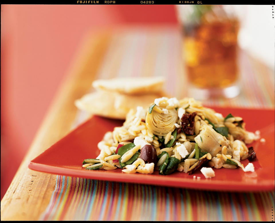 Mediterranean Orzo Salad with Feta Vinaigrette