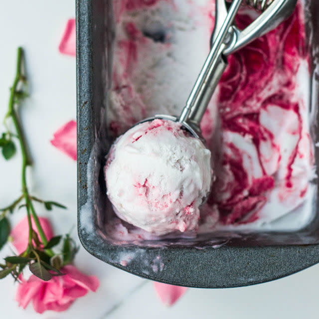 Rose Raspberry Ripple Ice Cream