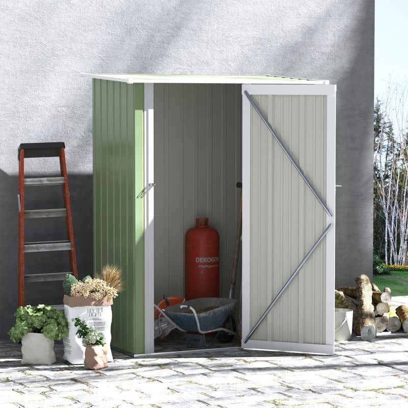 7) Outsunny Metal Garden Storage Shed