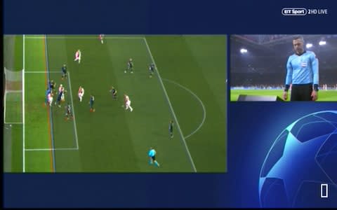 Ajax undone by VAR - Credit: BT Sport