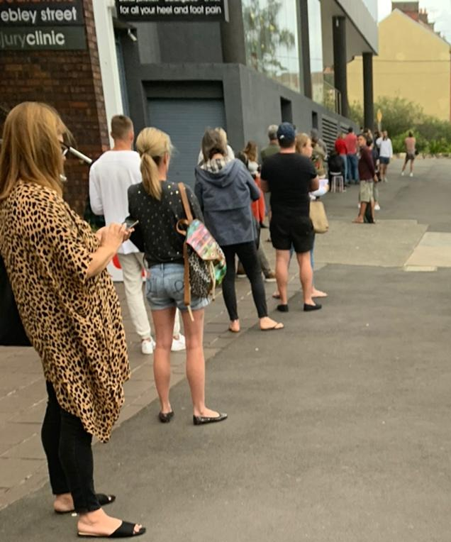 The Bondi Junction Centrelink queue Monday March 23. Source: @ASXlongshort 