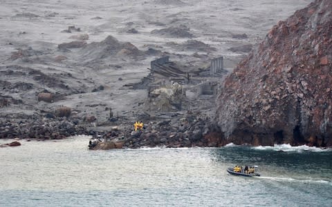 The New Zealand Defence Force launched a rescue operation after the blast - Credit: New Zealand Defence Force via Getty Images