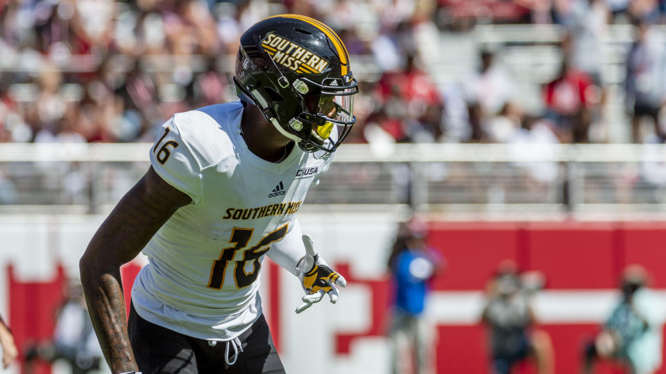 Southern Miss wide receiver Quez Watkins has 55 catches. (AP Photo/Vasha Hunt)