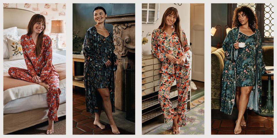 <p>Cult favorite Rifle Paper Co. has teamed up with the sustainable brand Summersalt for their first venture into sleepwear. And this collaboration offers a little something for everyone. There are <a href="https://www.townandcountrymag.com/style/fashion-trends/g29598470/best-pajamas-for-women/" rel="nofollow noopener" target="_blank" data-ylk="slk:pajama sets;elm:context_link;itc:0;sec:content-canvas" class="link ">pajama sets</a>, slip dresses, and robes, all in variations of Rifle Paper Co.'s popular prints and Summersalt's renowned fabrics and fit. </p><p>For this collaboration, Rifle Paper Co. and Summersalt selected four classic Rifle Paper Co. prints that <a href="https://www.townandcountrymag.com/leisure/drinks/g25577304/best-champagne-brands/" rel="nofollow noopener" target="_blank" data-ylk="slk:feel celebratory;elm:context_link;itc:0;sec:content-canvas" class="link ">feel celebratory</a>, yet still natural and wearable. When these prints are paired with Summersalt's signature soft recycled charmeuse fabric and comprehensive sizing (the fit of the garments are informed by nearly 1.5 million measurements coming from 10,000 women ranging in size from XS-2X), the result is a <a href="https://www.townandcountrymag.com/leisure/arts-and-culture/a37887244/hill-house-living-paula-sutton-race-vintage-style/" rel="nofollow noopener" target="_blank" data-ylk="slk:whimsical and dreamy;elm:context_link;itc:0;sec:content-canvas" class="link ">whimsical and dreamy</a> floral palette that looks and feels transportive. It's easy to imagine drinking a tea on the windowsill, reading a book in the library, or even eating a pastry in the garden while wearing this sleepwear. </p><p>Anna Bond, Co-Founder of Rifle Paper Co., tells <em>T&C</em> that the collaboration was a longtime goal coming to fruition. “We have always dreamed of designing a collection of sleepwear and robes. We strive to bring beauty to the everyday and gorgeous sleepwear is a luxurious, yet simple way to make your day (and night!) more beautiful." The sleepwear feels like it could turn even the most drab room into a fabulous oasis. It's all about manifestation right?</p><p>Below, the Rifle Paper Co. x Summersalt sleepwear collaboration. </p><p><em>This limited edition collaboration is available to shop at <a href="https://go.redirectingat.com?id=74968X1596630&url=https%3A%2F%2Friflepaperco.com%2Fsleepwear&sref=https%3A%2F%2Fwww.townandcountrymag.com%2Fstyle%2Ffashion-trends%2Fg38014512%2Frifle-paper-co-and-summersalt-sleepwear-collection%2F" rel="nofollow noopener" target="_blank" data-ylk="slk:RiflePaperCo.com;elm:context_link;itc:0;sec:content-canvas" class="link ">RiflePaperCo.com</a> and <a href="https://go.redirectingat.com?id=74968X1596630&url=https%3A%2F%2Fwww.summersalt.com%2Fcollections%2Frifle-paper-co&sref=https%3A%2F%2Fwww.townandcountrymag.com%2Fstyle%2Ffashion-trends%2Fg38014512%2Frifle-paper-co-and-summersalt-sleepwear-collection%2F" rel="nofollow noopener" target="_blank" data-ylk="slk:Summersalt.com;elm:context_link;itc:0;sec:content-canvas" class="link ">Summersalt.com</a> starting October 21st. </em></p>