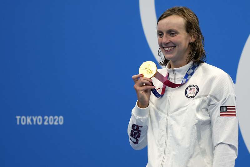 2021日本東京奧運：美國游泳選手雷德基（Katie Ledecky）（AP）