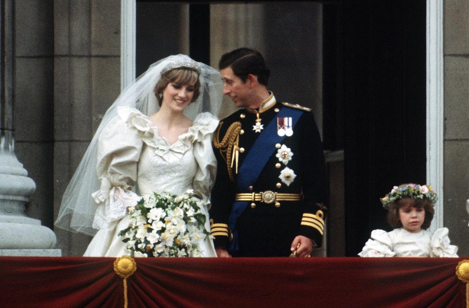 Princess Diana and Prince Charles on July 29, 1981, their wedding day