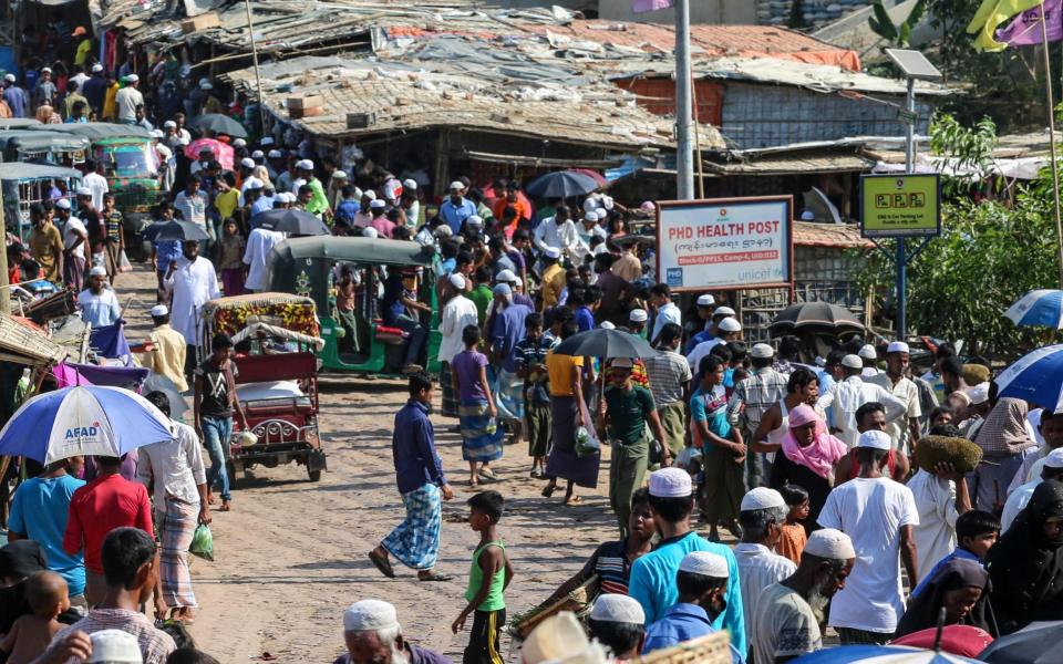 Kutupalong is the largest refugee camp in the world, with over 600,000 refugees living in cramped conditions - SUZAUDDIN RUBEL/AFP