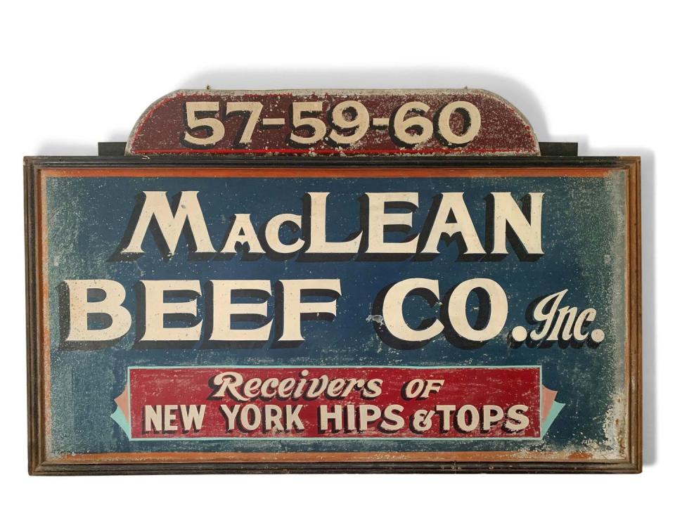 1930s-1940s Hand-Painted Sign