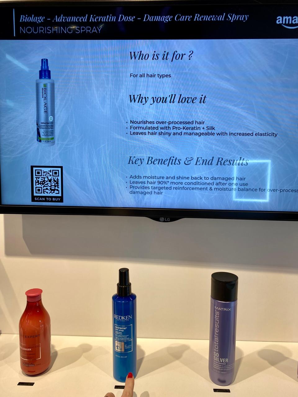 Hair products in Amazon Salon