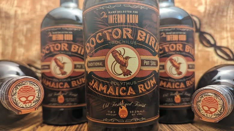 doctor bird rum bottles