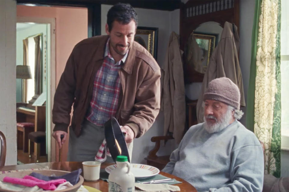 Adam Sandler and Dustin Hoffman in Netflix’s <i>The Meyerowitz Stories</i>. (Photo: Netflix)