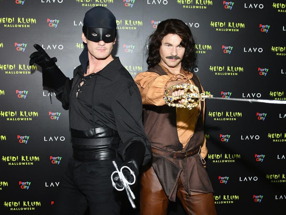 Neil Patrick Harris (L) and David Burtka attend Heidi Klum's 19th Annual Halloween Party presented by Party City and SVEDKA Vodka at LAVO New York on October 31, 2018 in New York City