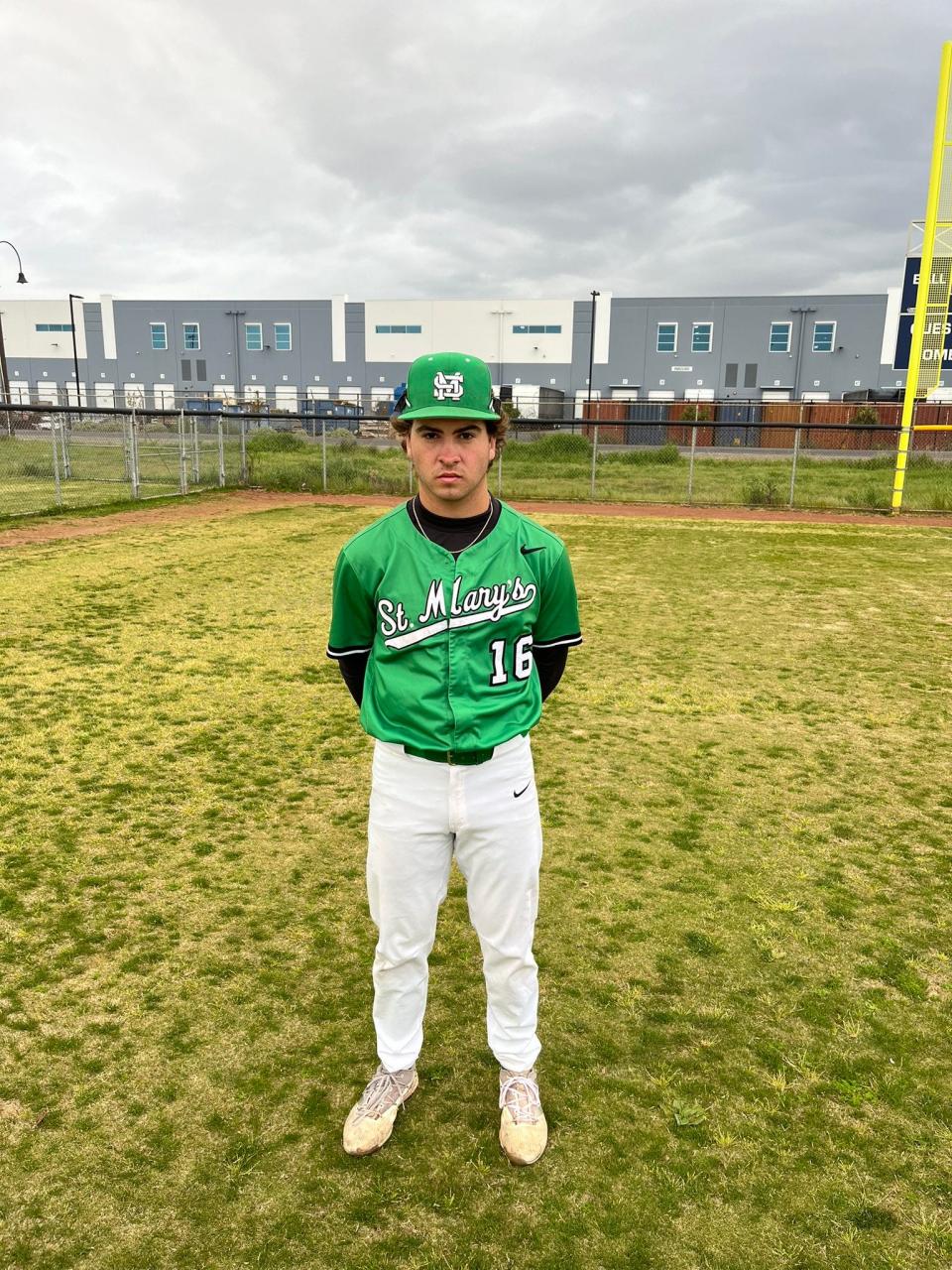 St. Mary's Brayden Wilson poses for a photo during one of the Rams baseball games during the 2023-24 season.