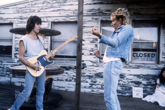 jeff-beck-rod-stewart-flashback.jpg Rod Stewart and Jeff Beck - Credit: Jeffrey Mayer/Getty Images