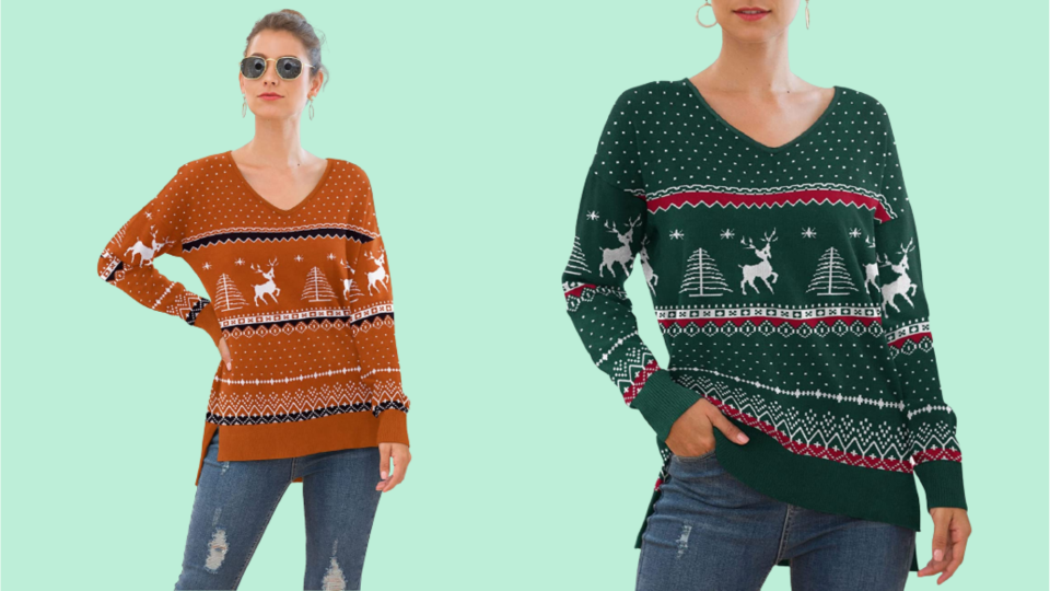 Slip into this lightweight ugly sweater from Jouica Store this holiday season.