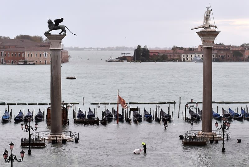 Flooding in the lagoon city of Venice