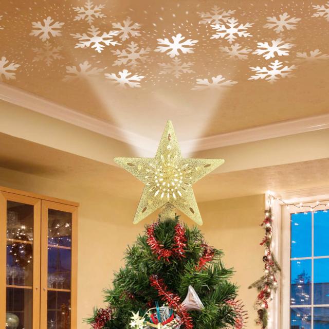 9” Frosted White Snowflake Tree Topper - Decorator's Warehouse