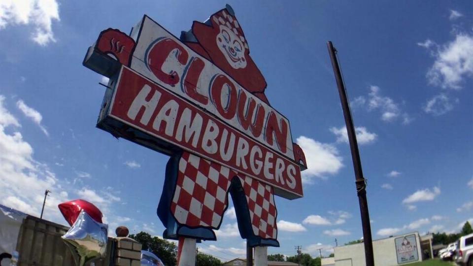 The sign says Clown Hamburgers, but everyone knows it as Clown Burger