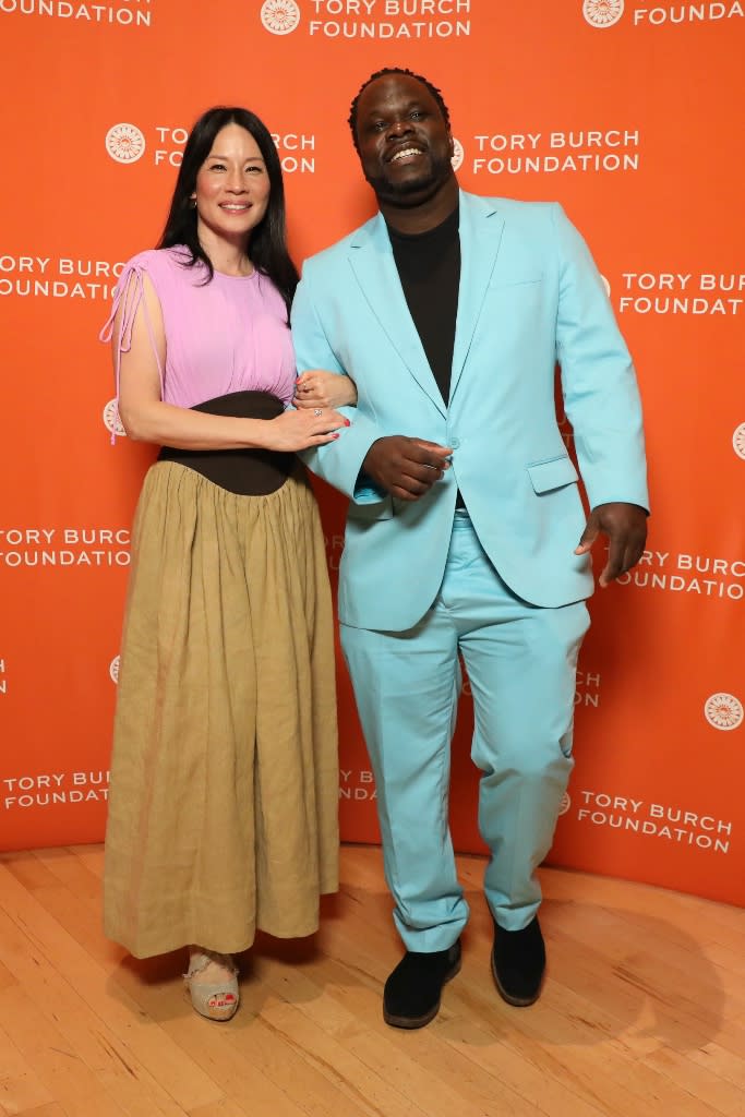 Lucy Liu and Ian Manuel attend Tory Burch’s 2022 Embrace Ambition Summit at Jazz at Lincoln Center in New York City on June 14, 2022 - Credit: JP Yim/Getty Images