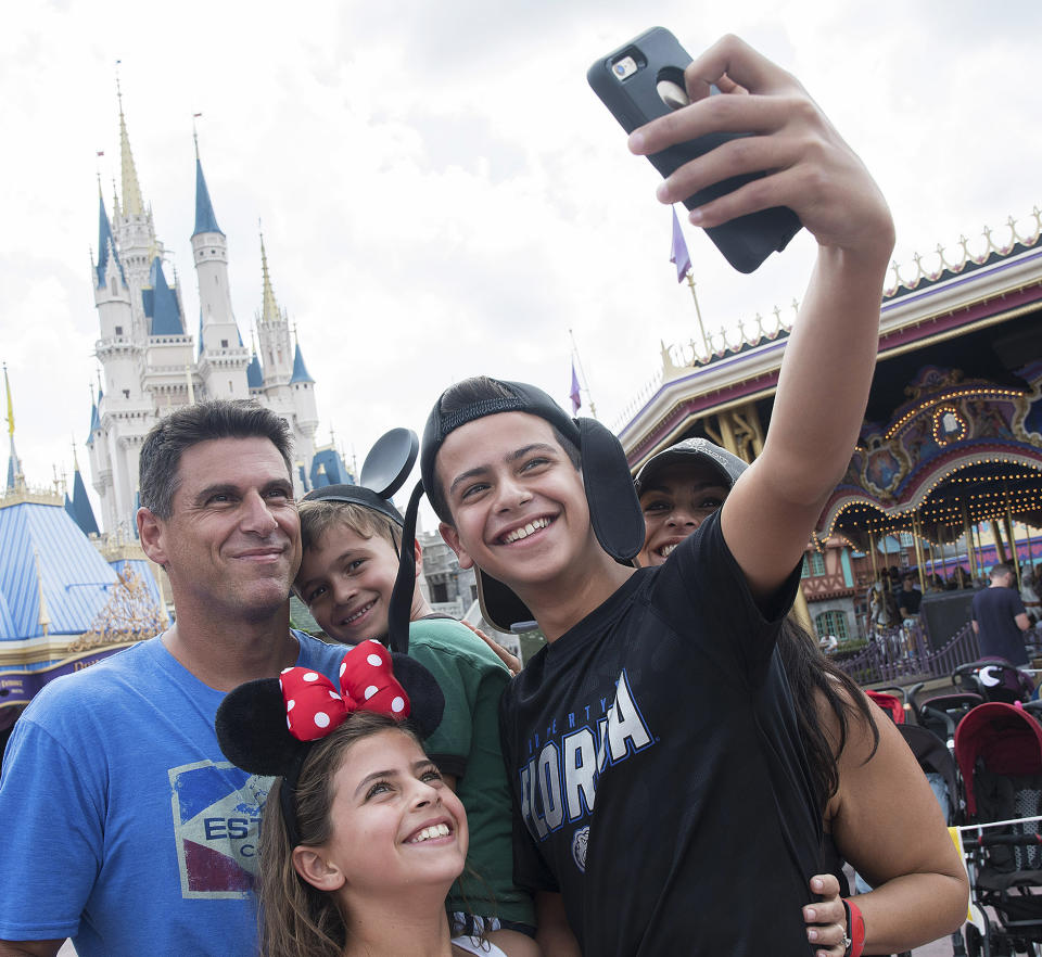 A family enjoys their time at Walt Disney after Hurricane Irma. (Visit Orlando)