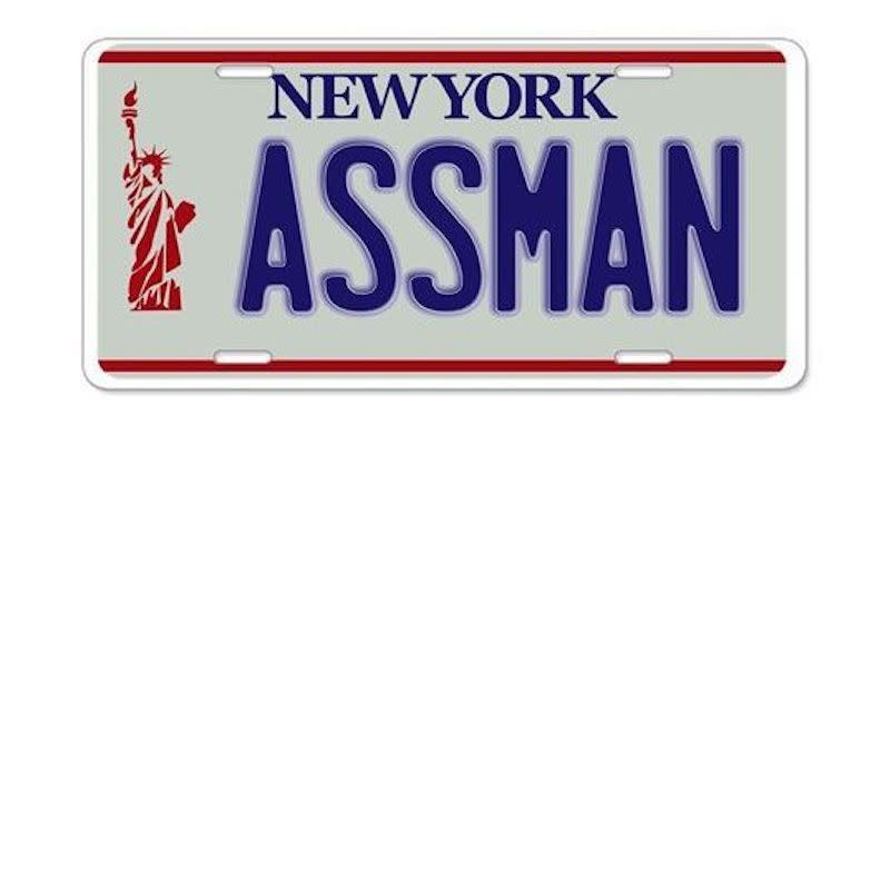 'ASSMAN' Aluminum License Plate