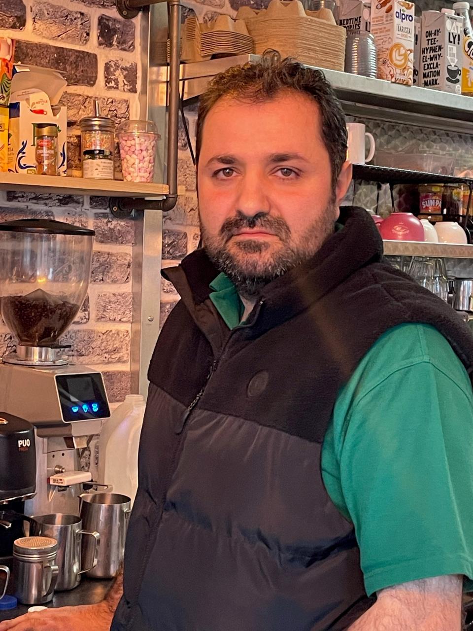 Eric Garip, 38, cafe owner who helped rescue children after a bus collided with a building at The Broadway in Highams Park, east London. Picture date: Tuesday January 25, 2022.