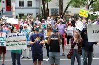 Demonstration outside of the condo of Postmaster General Louis DeJoy in Washington