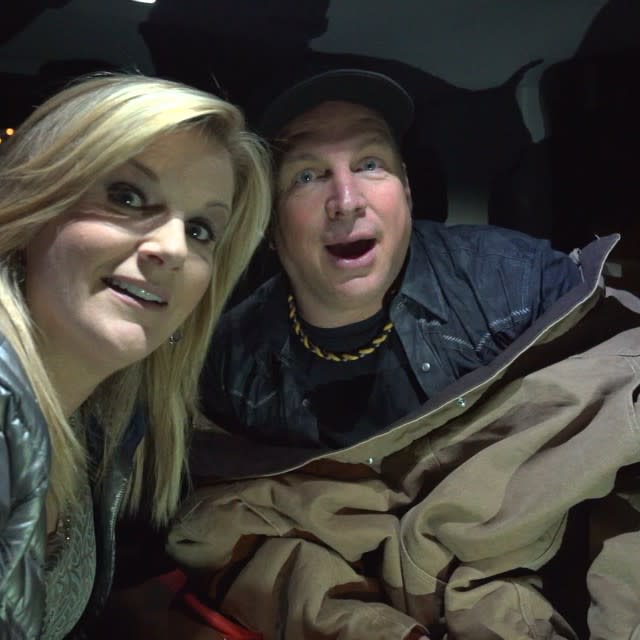 Want to follow along with Garth Brooks' weekend at the ACM Awards? All you have to do is check his Instagram! <strong>VIDEO: Garth Brooks Talks Comeback on ET: 'It's Like Starting Over Again'</strong> The country star, who's up for Entertainer of the Year at the 2015 ACM Awards, is giving fans a first hand look at his awards show experience in a series of Instagram shots Brooks has dubbed "#GarthGrams." The pics and videos follow Garth as he travels to Dallas for the show, tries on hats in his hotel room, and even gets wife Trisha Yearwood in on the fun! The singer kicked off the #GarthGrams at his concert in Portland Thursday night, announcing "Dallas, we’re coming for you!" Brooks and Yearwood invited fans to "take the whole ride with us, all weekend" in a video from the road. <strong>WATCH: Garth Brooks Relives 'Beautiful Moment' With Cancer Patient on Entertainment Tonight</strong> Brooks joked around in a video once the couple was on a plane headed for Texas, telling fans "shhhhh... the Queen is sleeping!" Brooks tried on hats in the hotel room once they were on the ground in Dallas, announcing that two of his three special edition Garth Brooks Stetson hats will be auctioned off at the Lifting Lives Benefit Gala on Friday night. Finally, Brooks asked fans for ACM Awards #GarthGram requests, writing "It's your turn, what do you want to see? Surprise me!!!!!" Brooks, Yearwood and ET host Nancy O’Dell will be co-hosting the Lifting Lives Benefit Gala on Friday night. Be sure to check out Brooks’ Instagram for more great #GarthGrams from the event and the rest of ACM Awards weekend! <strong>WATCH: Garth Brooks: I Chose My Daughters Over Fame</strong>