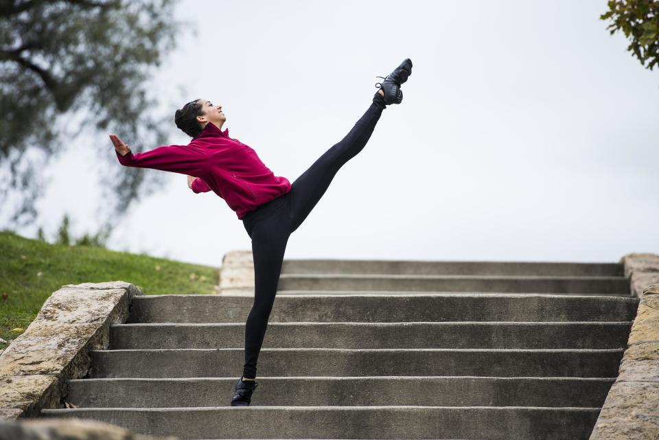 Dancer Divya Rhea shows off her moves.