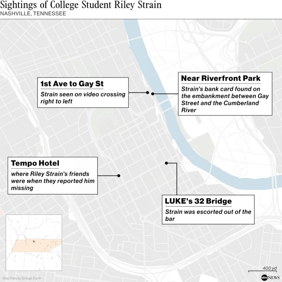 PHOTO: Sightings of College Student Riley Strain (ABC News)