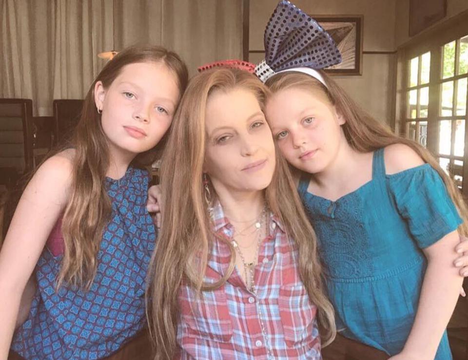 Lisa Marie Presley with daughters Harper and Finley Lockwood